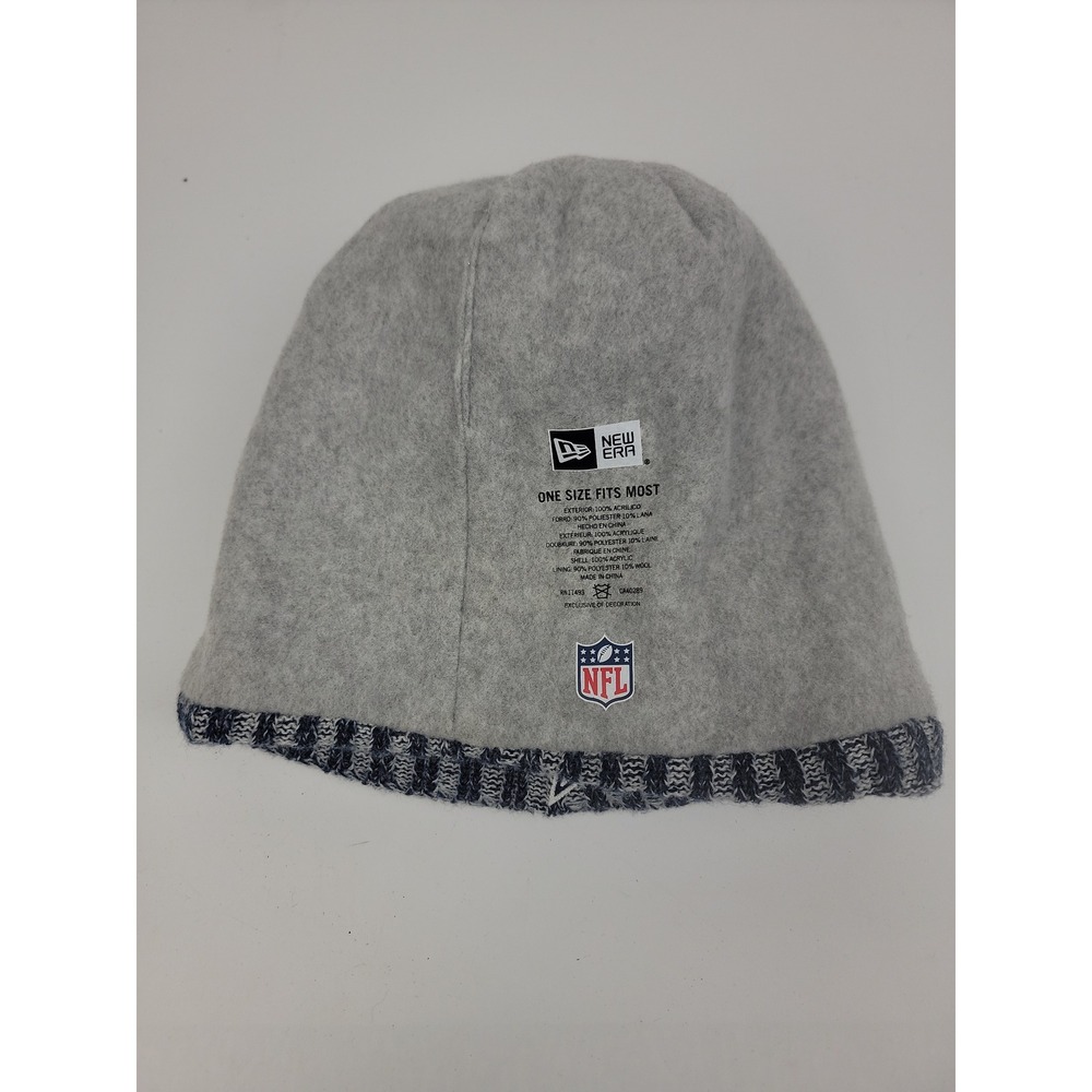 New Era Dallas Cowboys NFL Knit Beanie Pom Hat Blue White Gray Cuffed One Size - Picture 4 of 6